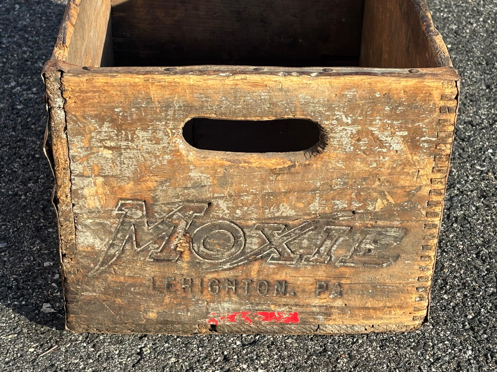 Moxie! Early 20th C. Wooden Soft Drink Shipping Crate - Maine / Pennsylvania - 4
