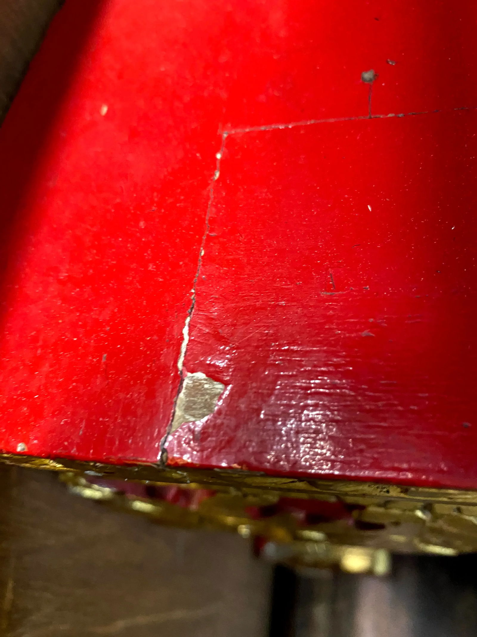 Vintage Thai Parcel Gilt and Red Lacquered Large Low Table - 11