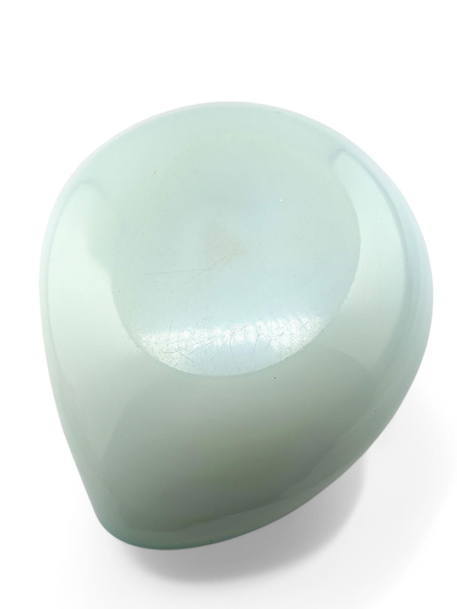 Vintage Murano Glass Sommerso Ashtray Seguso Poli Barbini Venini Teal & White - 6