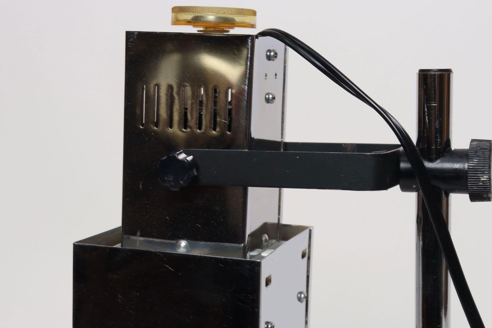 Vintage Koch & Lowy Chrome Adjustable Task / Table Lamp With Articulating Shade - 14