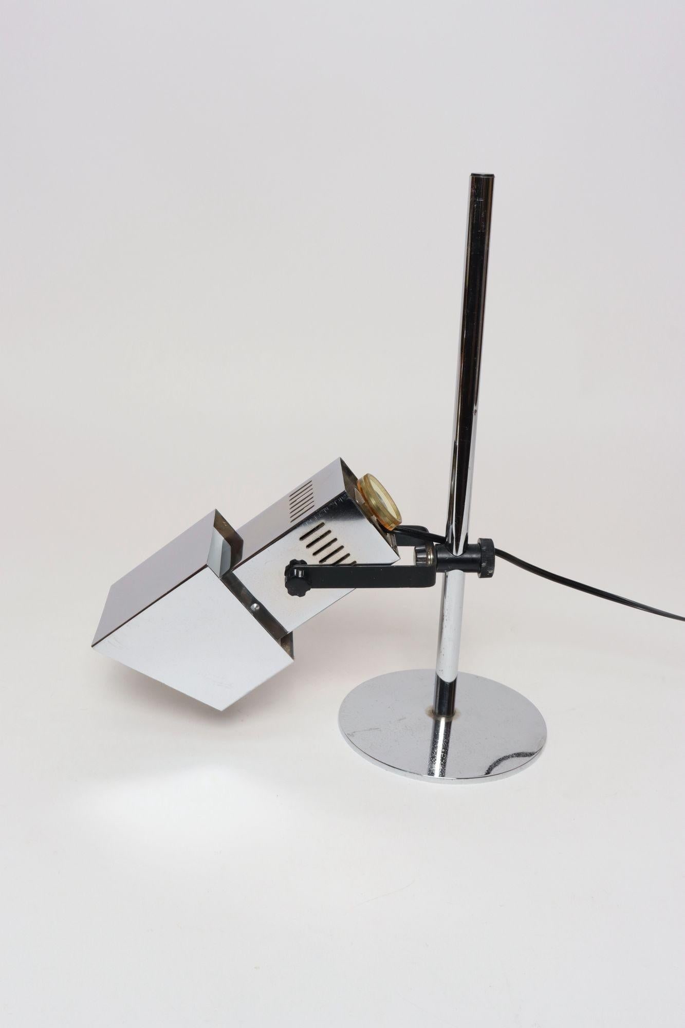 Vintage Koch & Lowy Chrome Adjustable Task / Table Lamp With Articulating Shade - 6