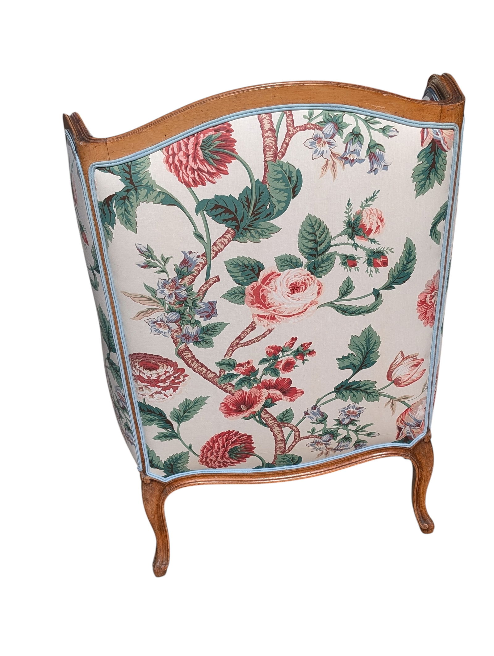 Early 20th Century French Country Louis XV Style Carved Walnut Bergere Chair - 4