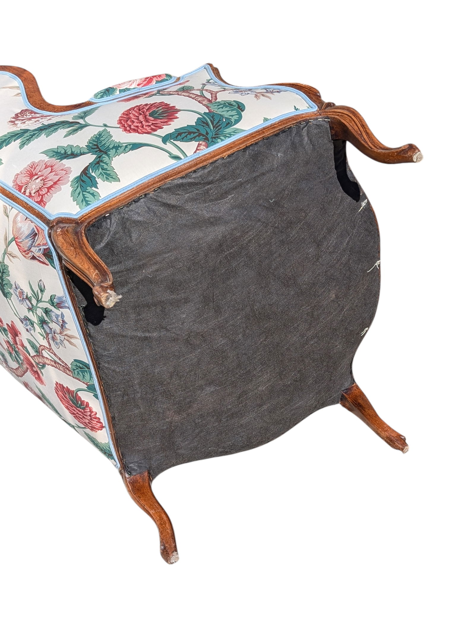 Early 20th Century French Country Louis XV Style Carved Walnut Bergere Chair - 5