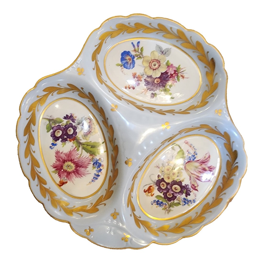 Beautiful Antique Sectioned Hand Painted Limoges Dish (1 of 6)