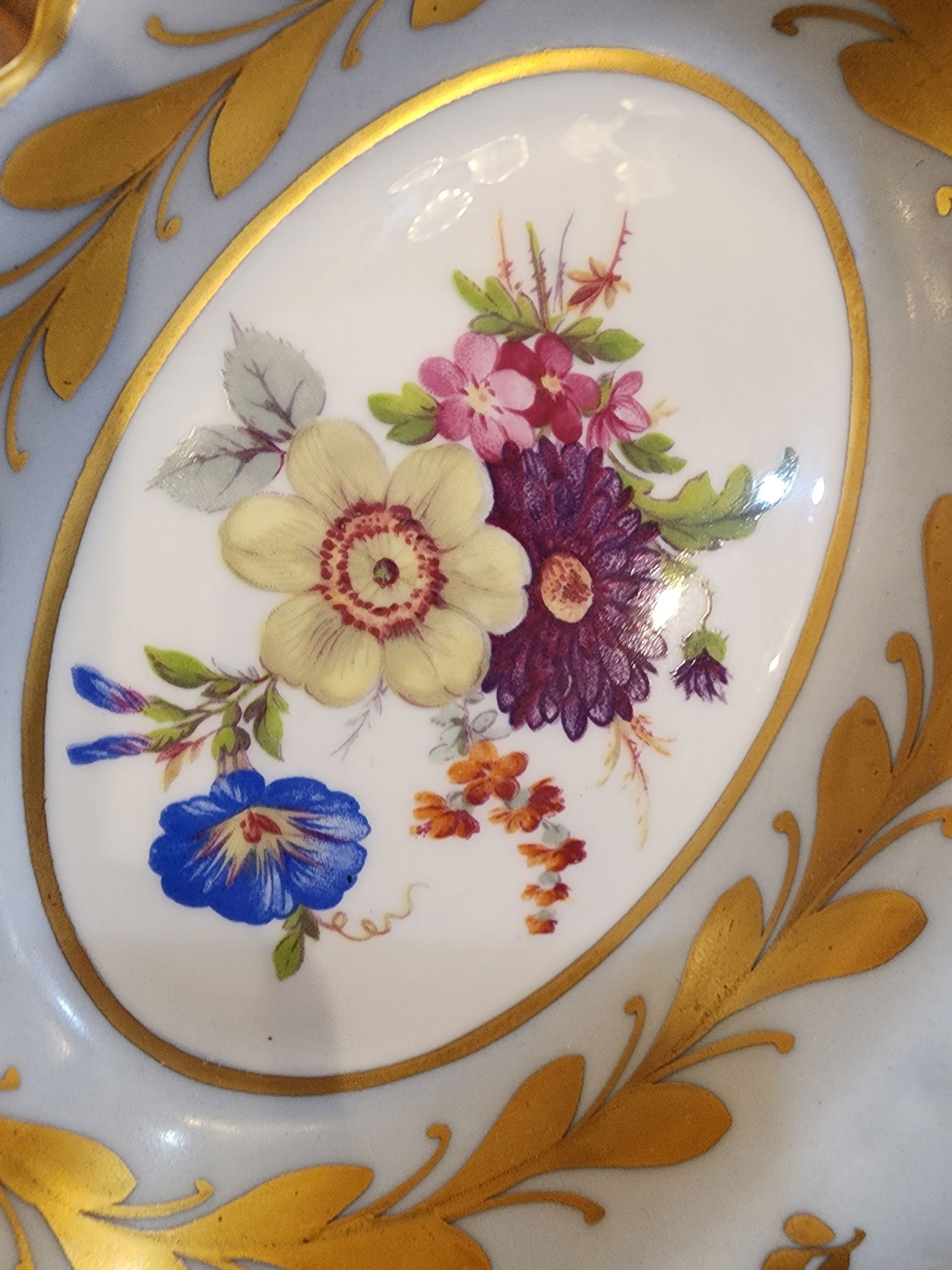 Beautiful Antique Sectioned Hand Painted Limoges Dish - 3