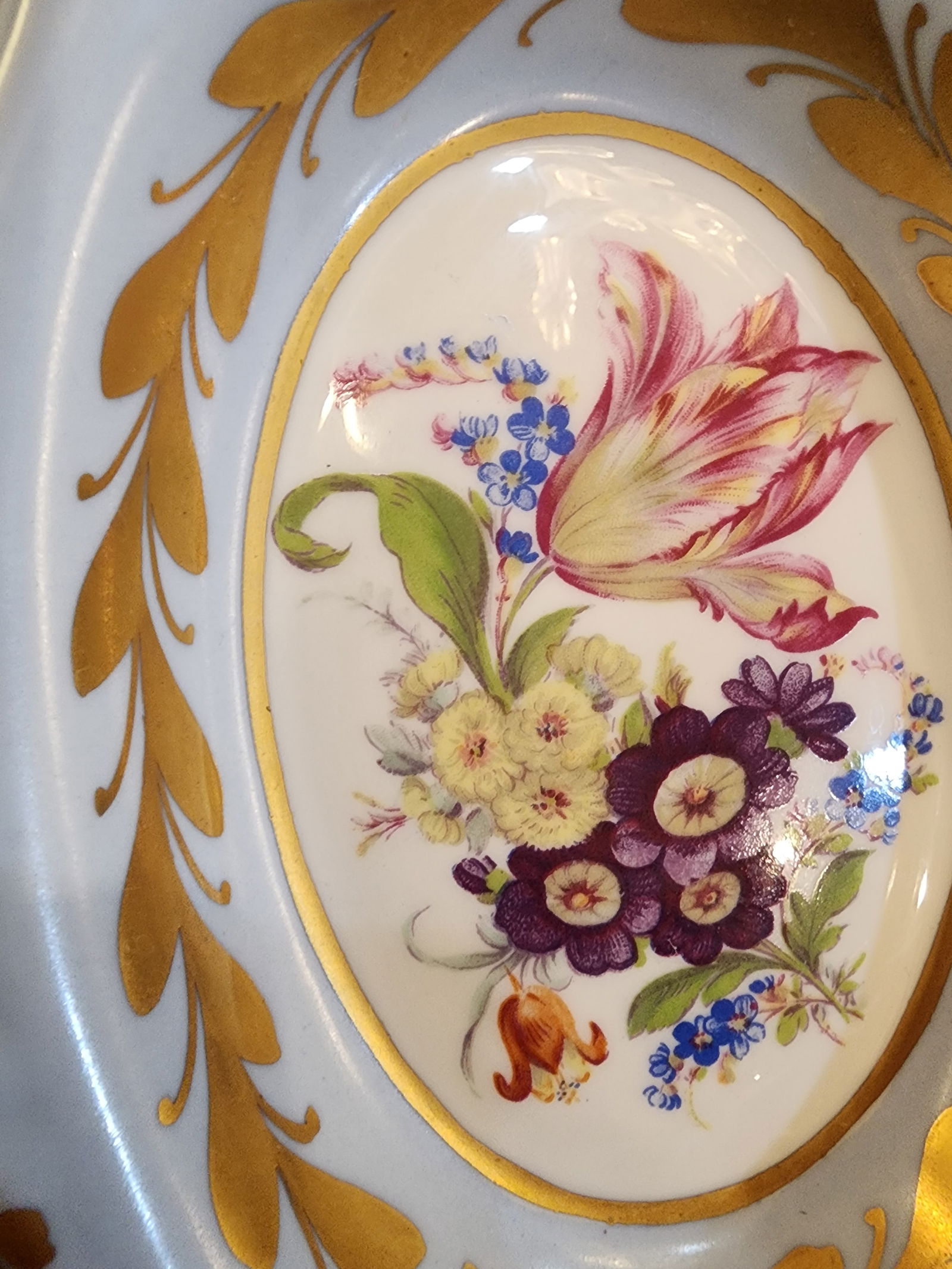 Beautiful Antique Sectioned Hand Painted Limoges Dish - 4