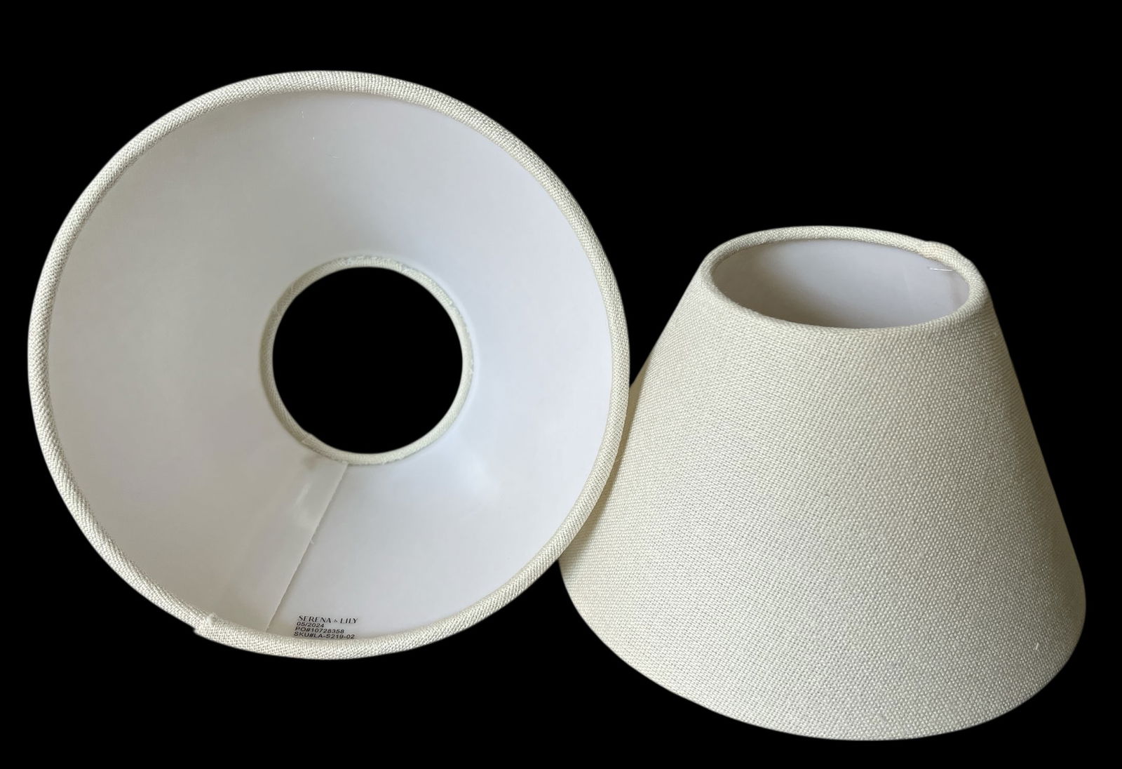 Serena and Lily Rechargeable Table Lamp Shade Cover in Linen - A Pair - 3