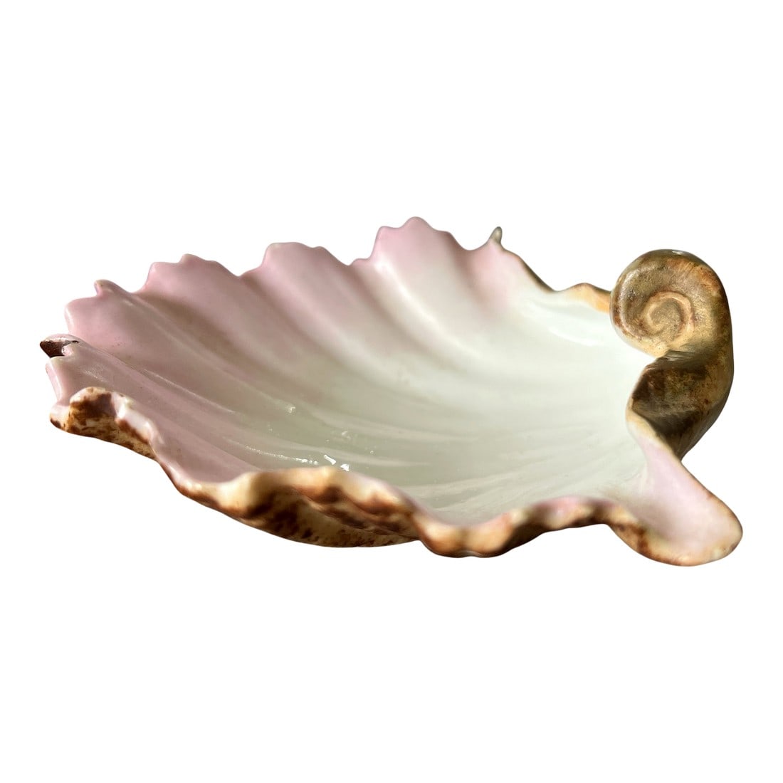 Late 19th Century Continental Majolica Scallop Shell Porcelain Bowl (1 of 11)