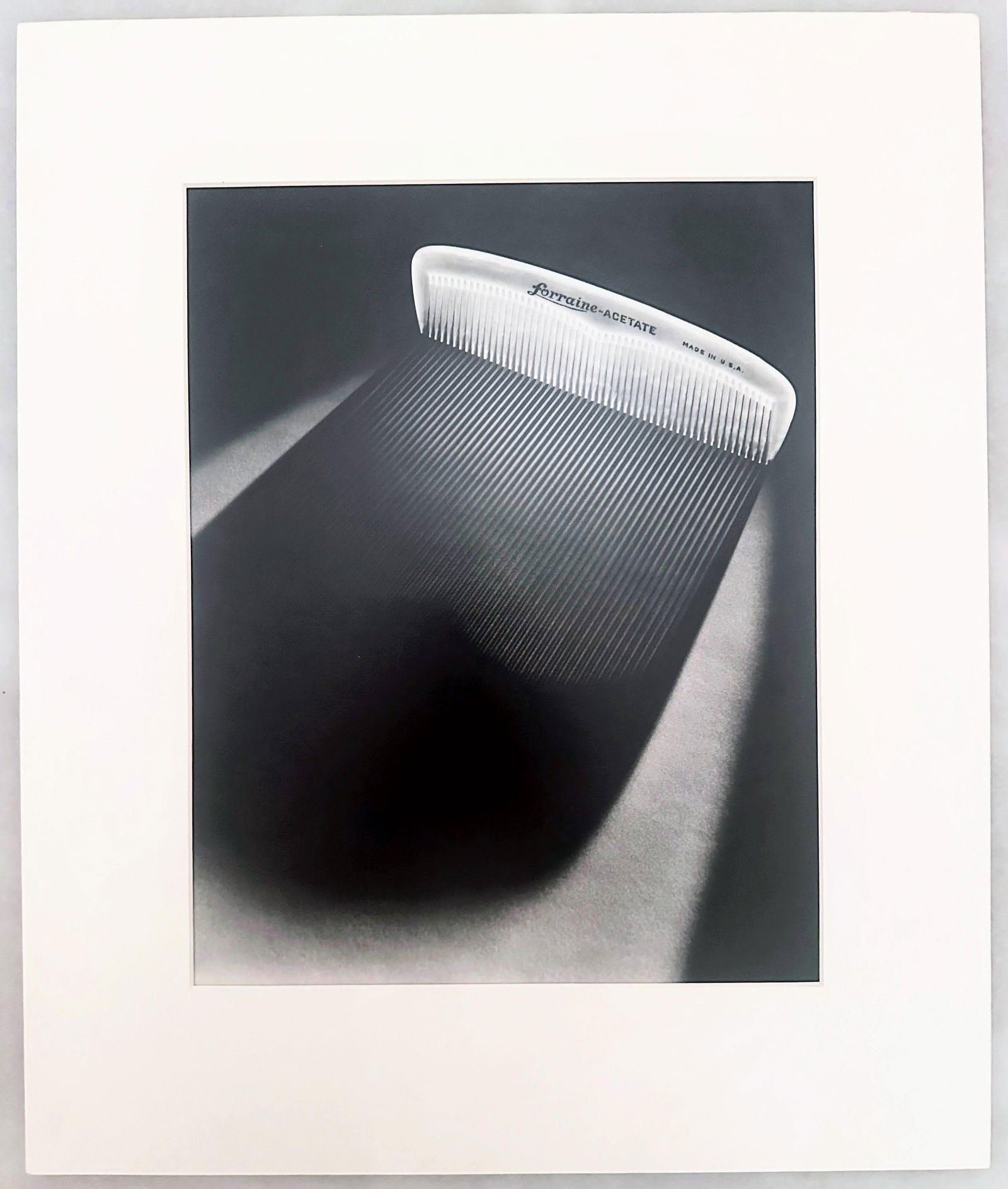 1980s Original John F. Collins "Forraine-Acetate Comb" Photograph With Matting - 2