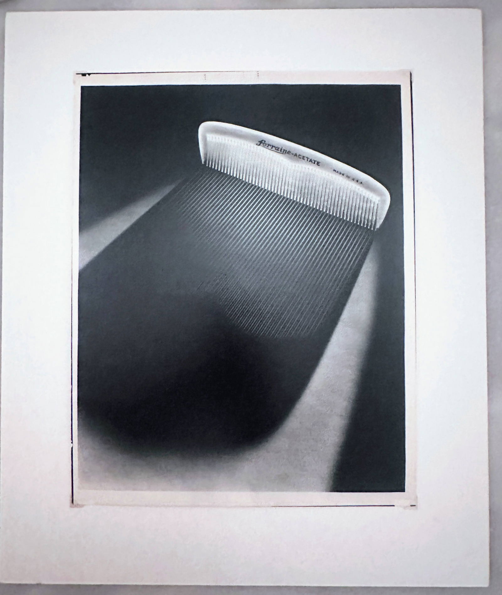 1980s Original John F. Collins "Forraine-Acetate Comb" Photograph With Matting - 3