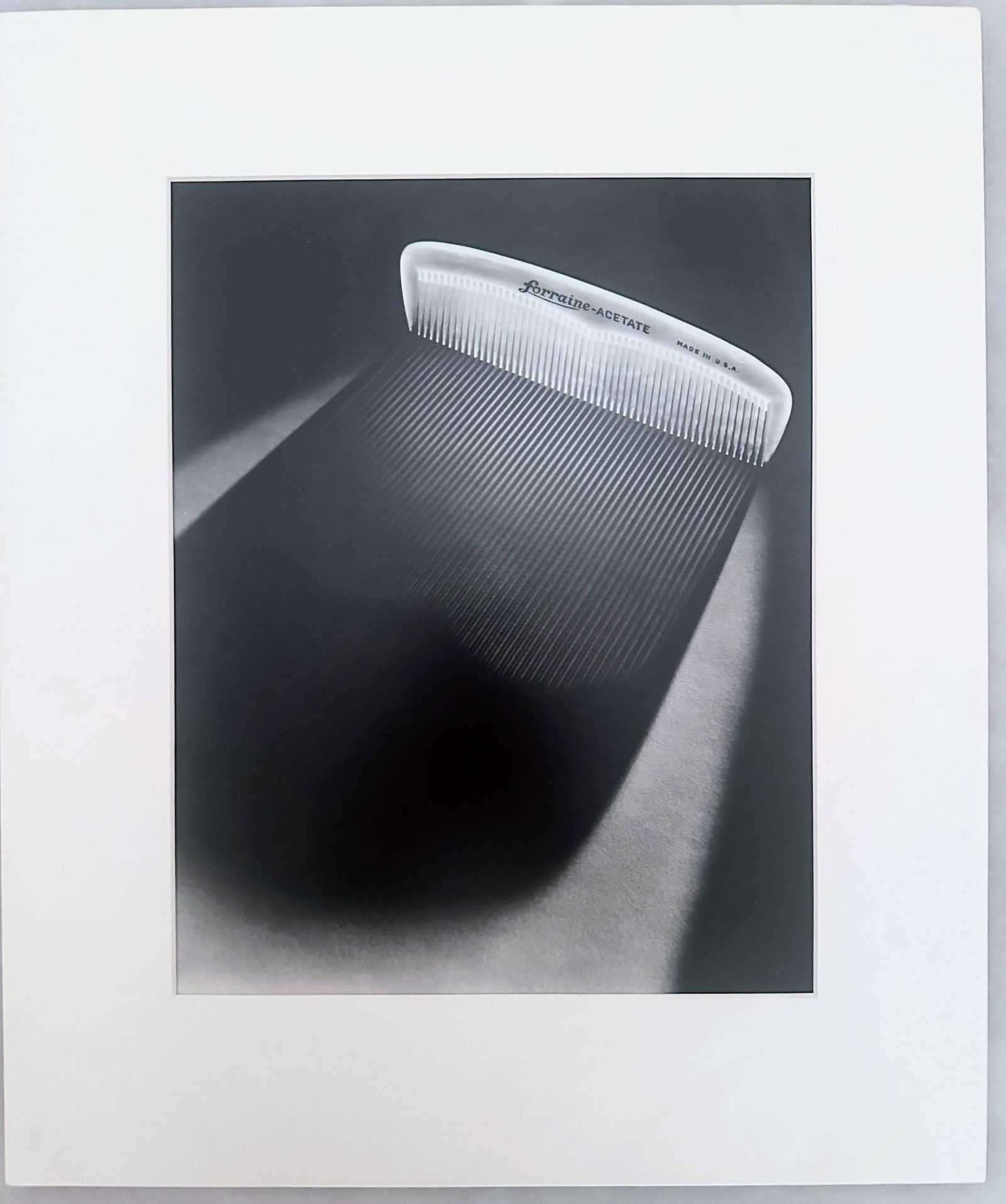1980s Original John F. Collins "Forraine-Acetate Comb" Photograph With Matting - 4