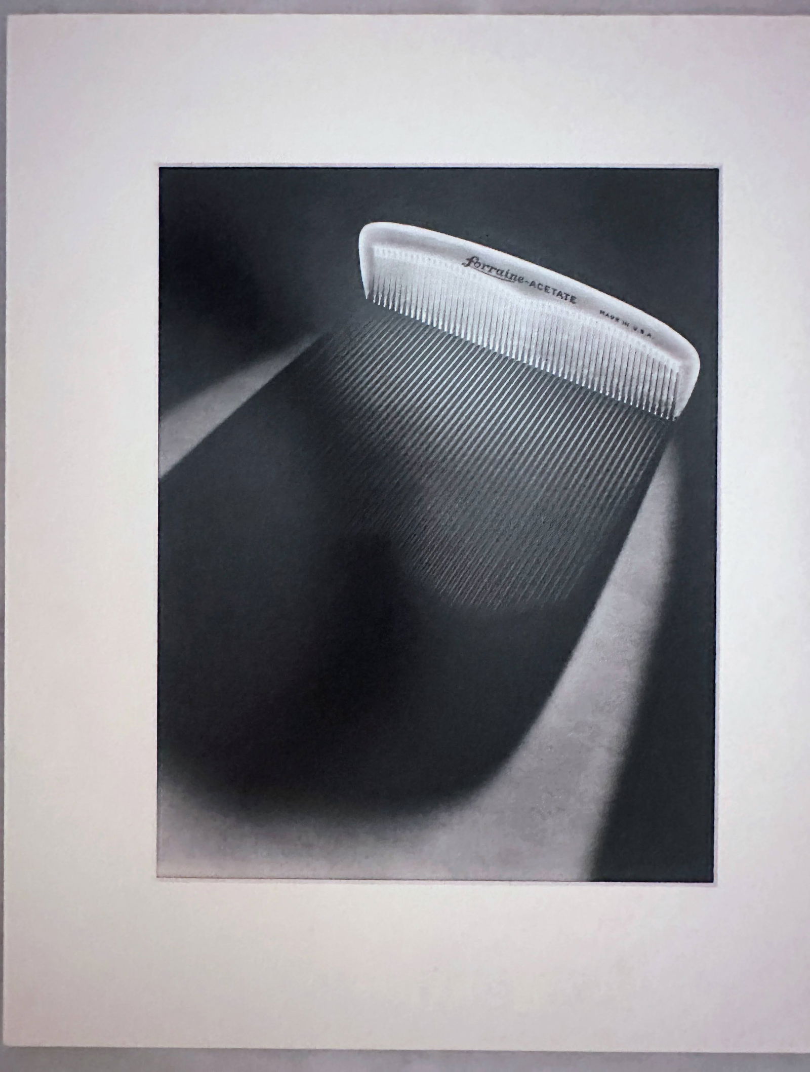 1980s Original John F. Collins "Forraine-Acetate Comb" Photograph With Matting - 5