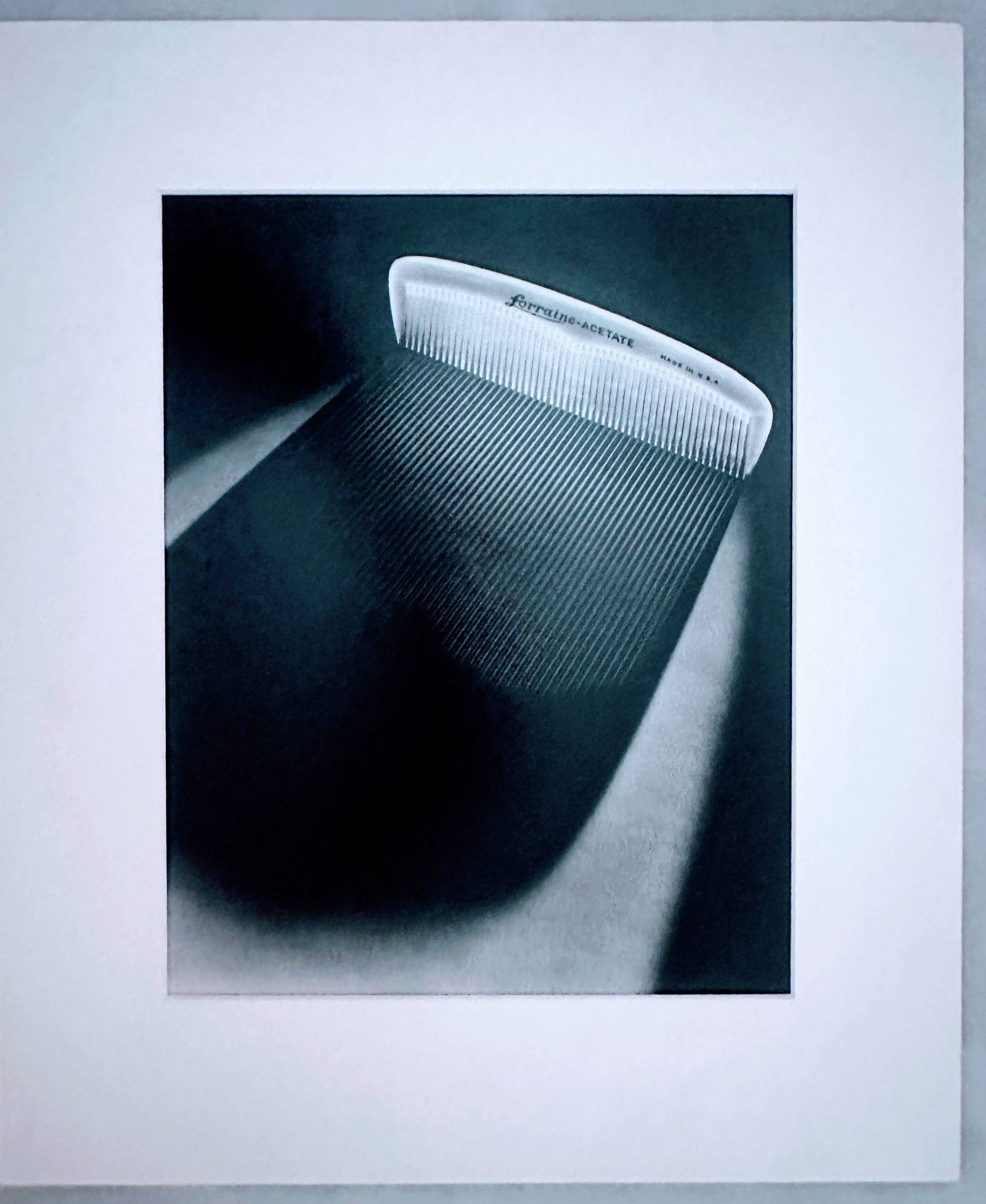 1980s Original John F. Collins "Forraine-Acetate Comb" Photograph With Matting - 6