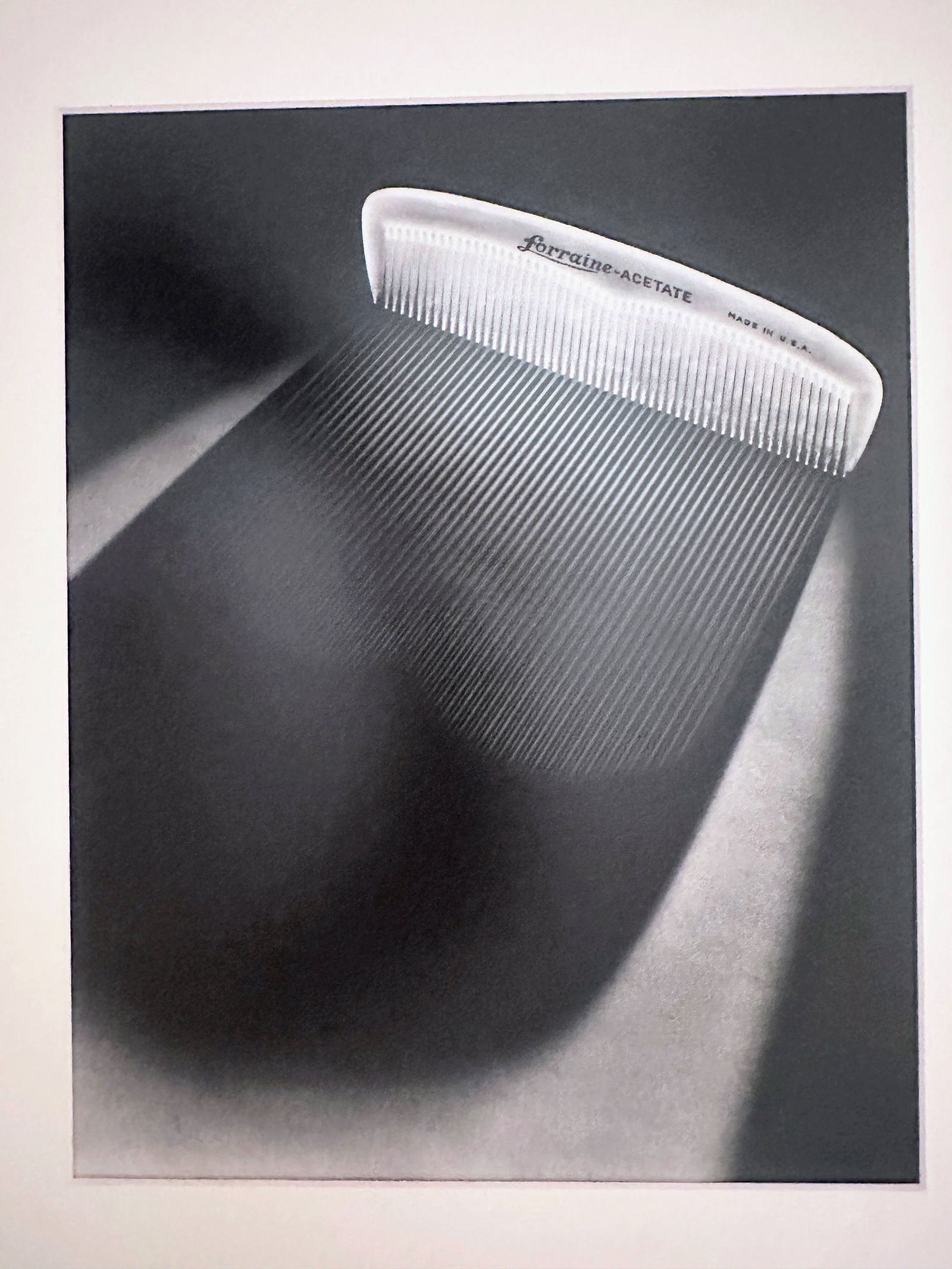 1980s Original John F. Collins "Forraine-Acetate Comb" Photograph With Matting - 7