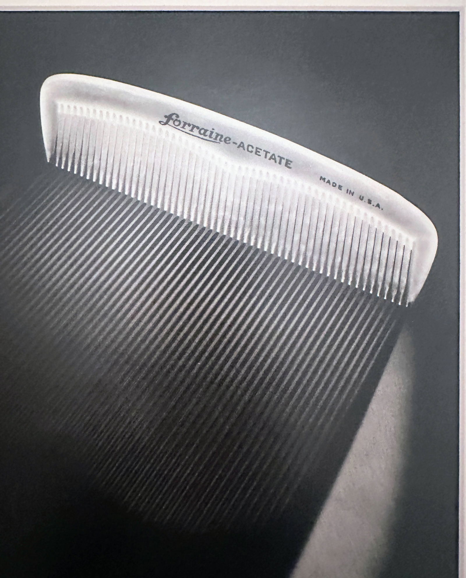 1980s Original John F. Collins "Forraine-Acetate Comb" Photograph With Matting - 8