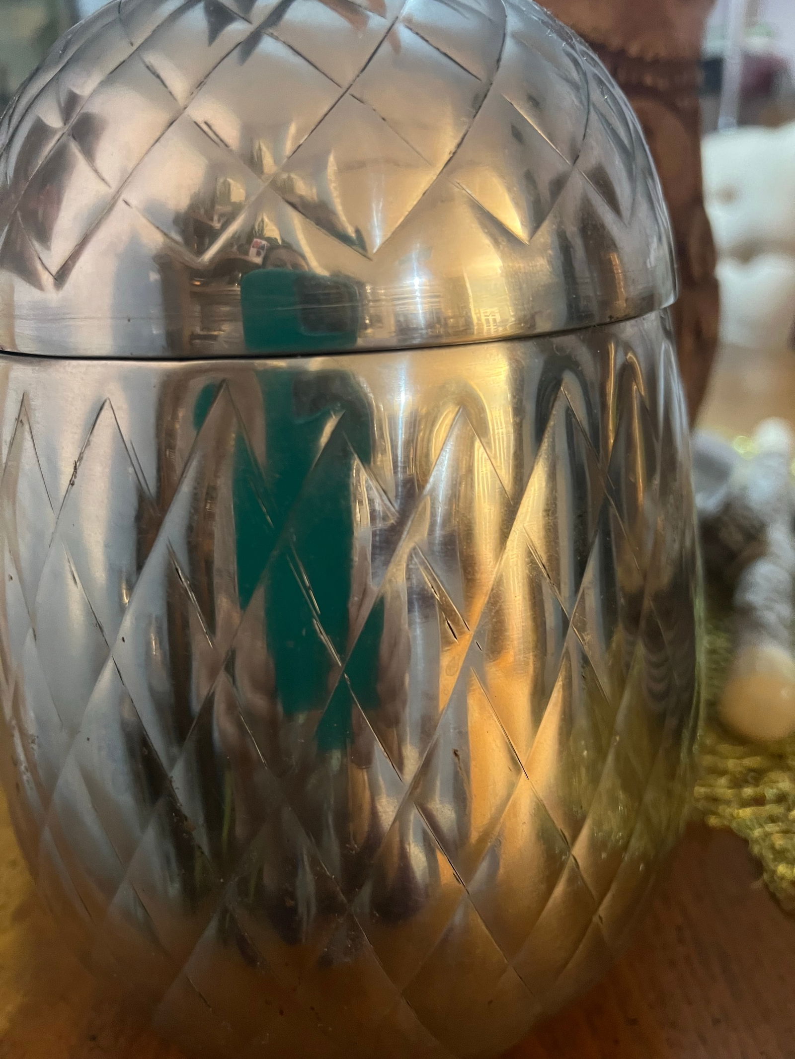 1970s Silver Etched Pineapple Box - 4