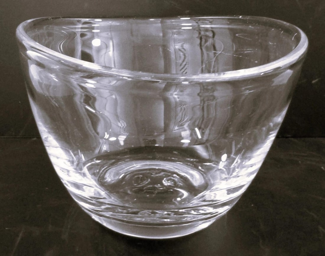 Simon Pearce Hand Blown Glass Barre Oval Bowls Set of 4 - 10