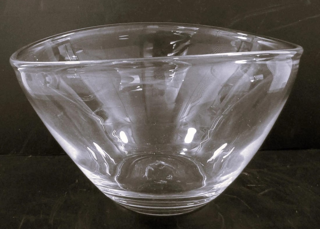 Simon Pearce Hand Blown Glass Barre Oval Bowls Set of 4 - 3