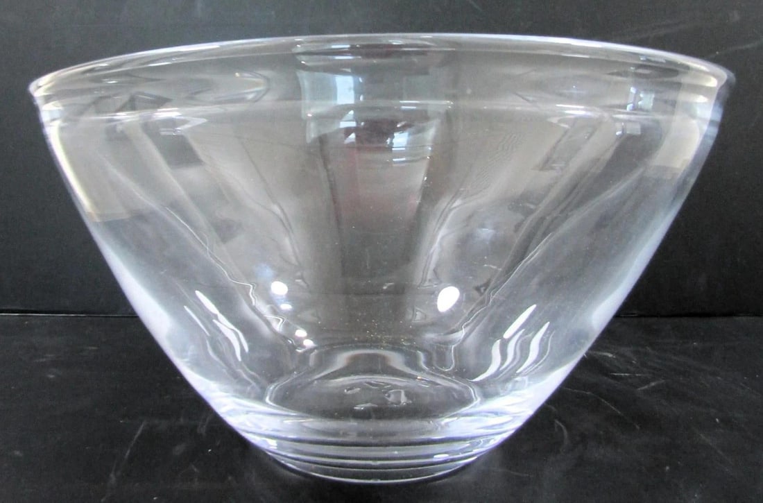 Simon Pearce Hand Blown Glass Barre Oval Bowls Set of 4 - 5