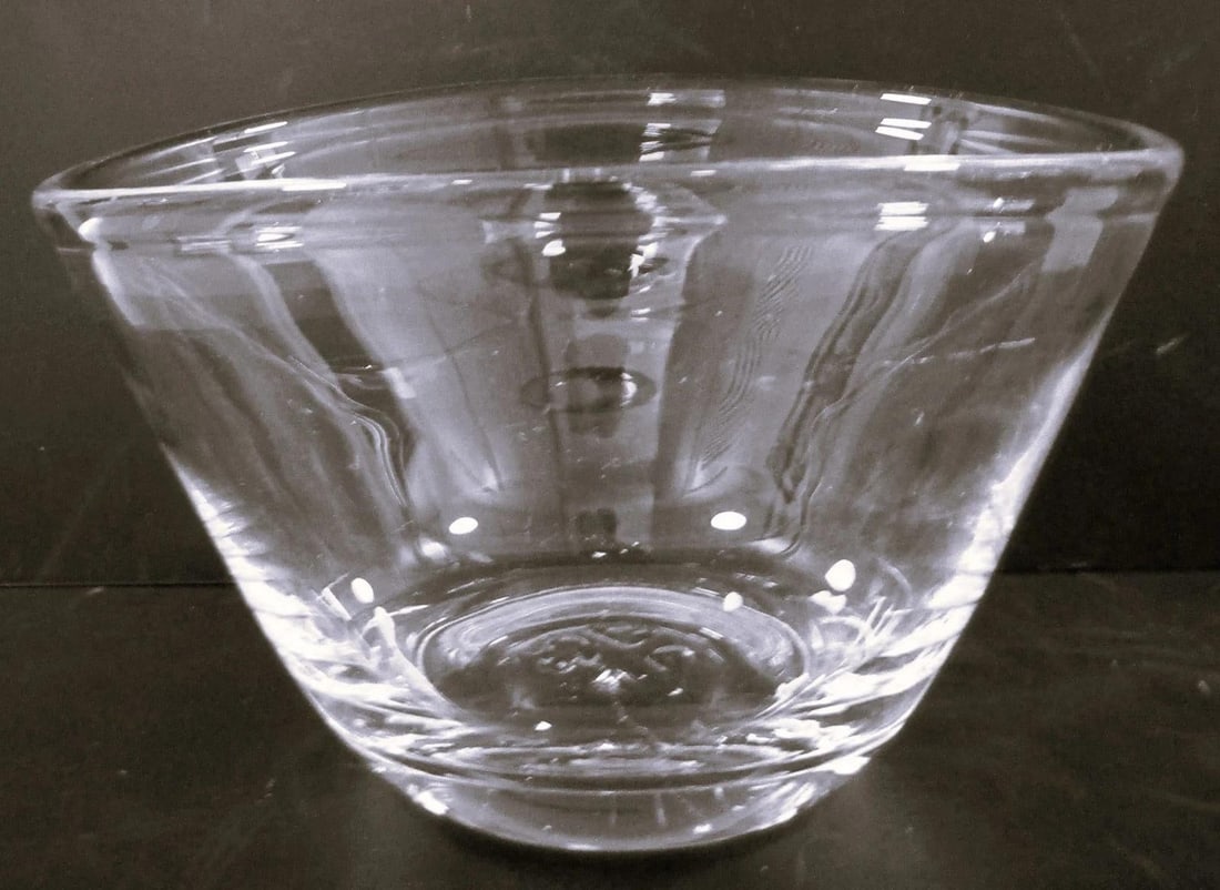 Simon Pearce Hand Blown Glass Barre Oval Bowls Set of 4 - 7
