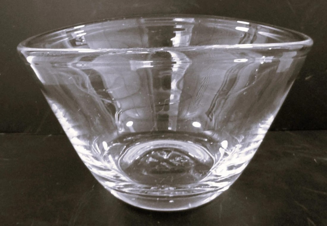 Simon Pearce Hand Blown Glass Barre Oval Bowls Set of 4 - 9