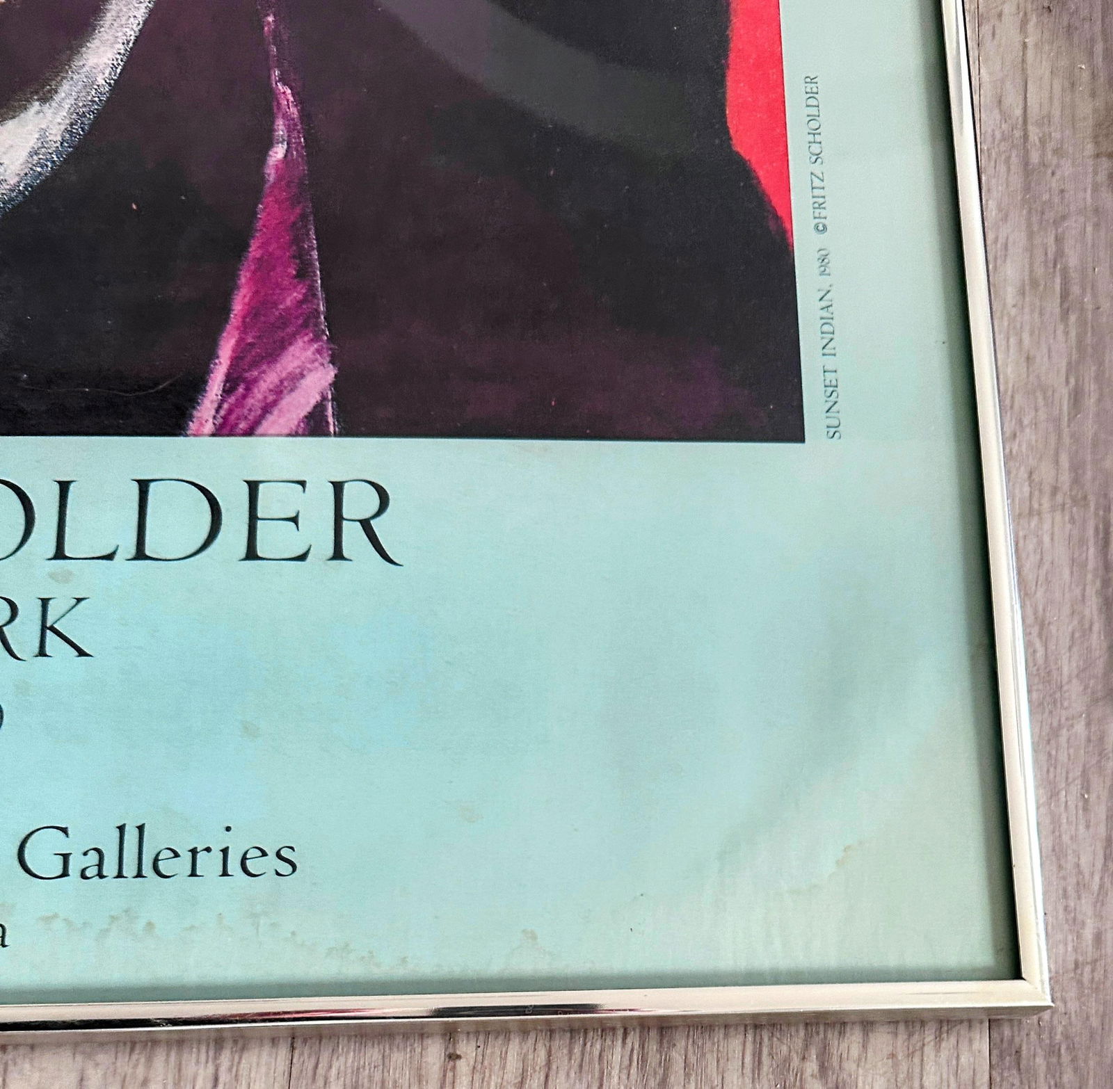 1980s Original Fritz Scholder "Sunset Indian" Gallery Show Poster - 10