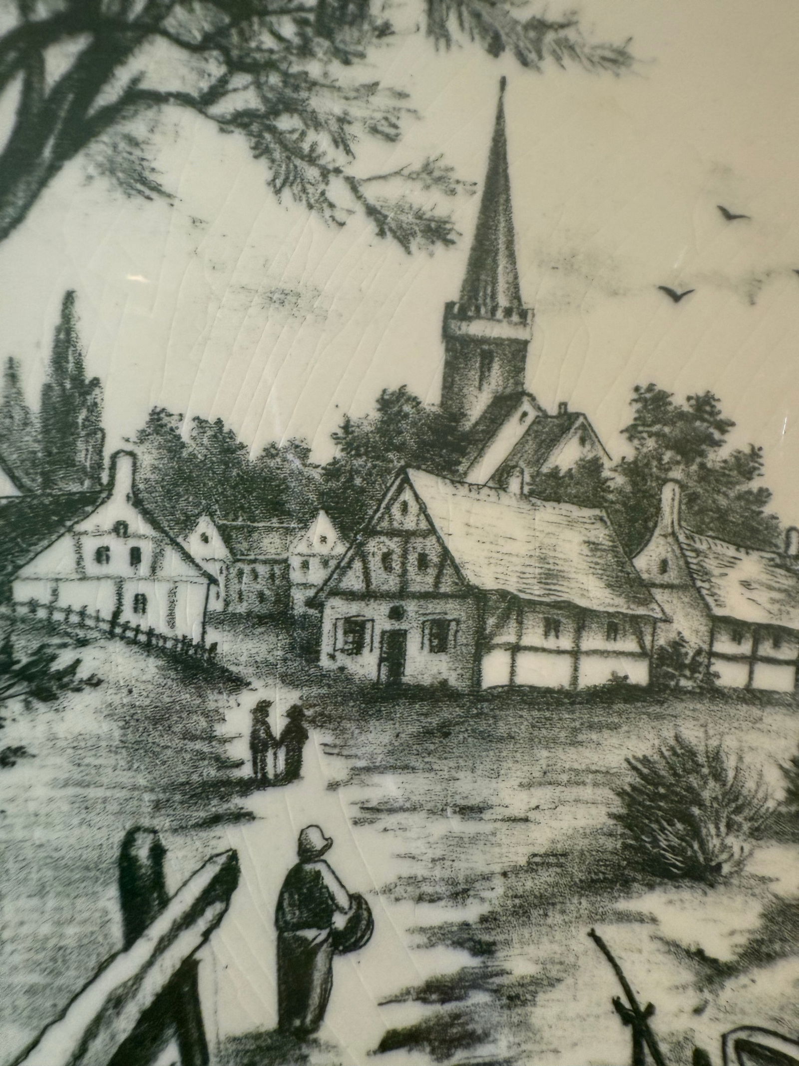 Antique Villeroy & Boch Wallerfangen 1605 Collector Plate Harbor Village Scene - 4