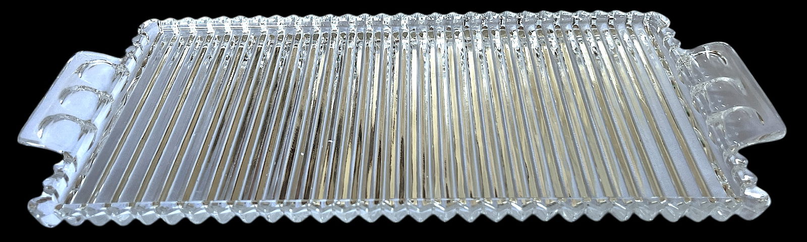 Mid 20th Century Mid 20th Century Indiana Glass "Colony Park" Ribbed Pressed Glass Relish Tray With - 6