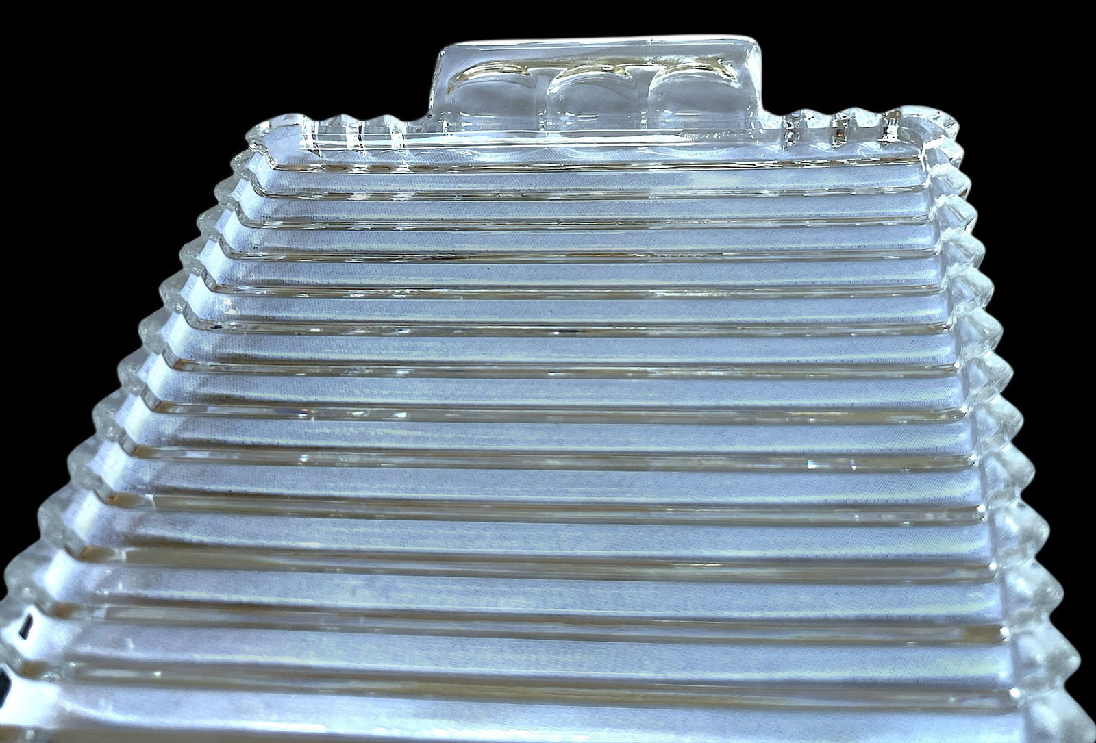 Mid 20th Century Mid 20th Century Indiana Glass "Colony Park" Ribbed Pressed Glass Relish Tray With - 7