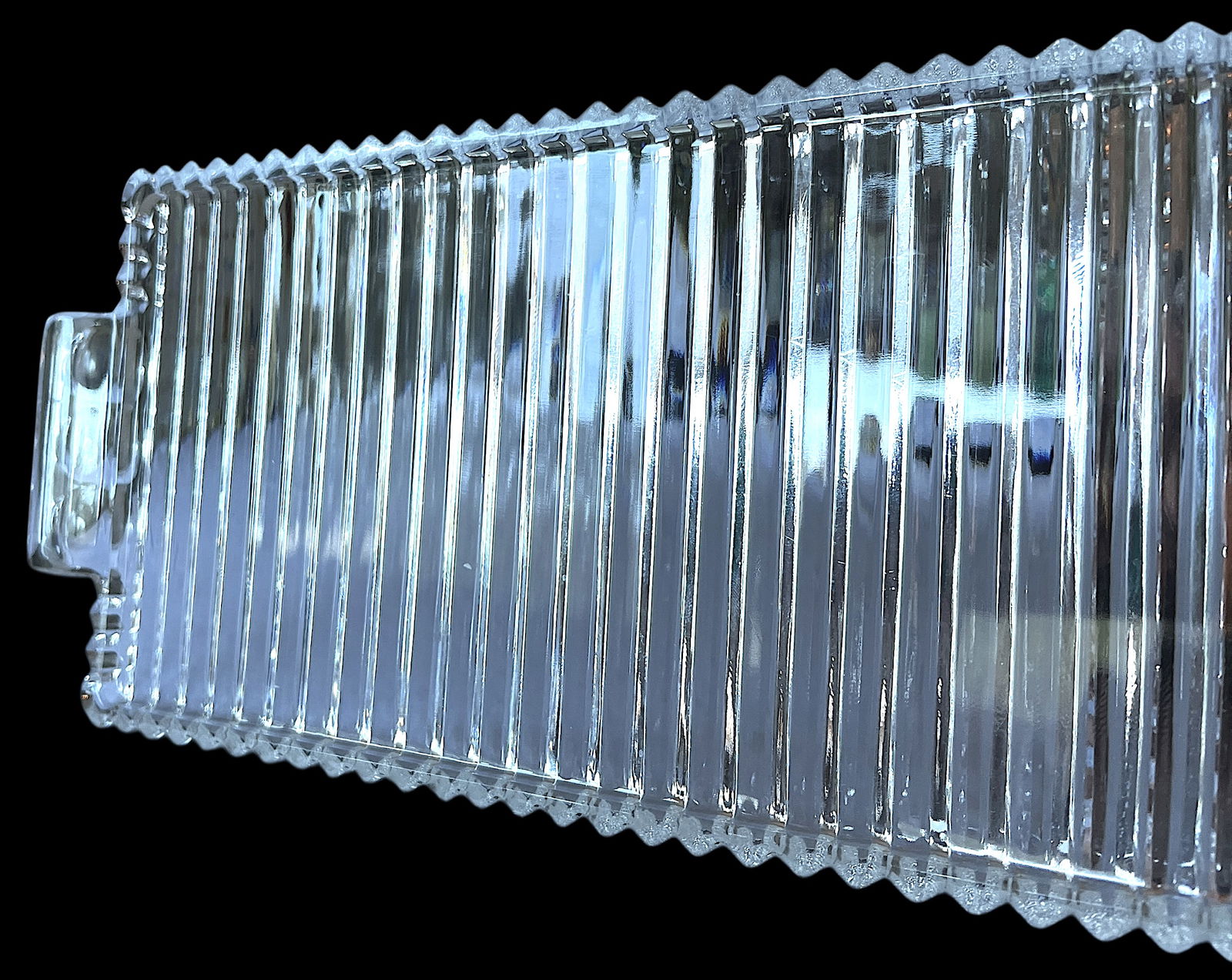 Mid 20th Century Mid 20th Century Indiana Glass "Colony Park" Ribbed Pressed Glass Relish Tray With - 8