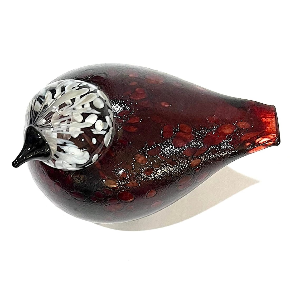Iittala Blown Glass Rosy Finch Bird by Oiva Toikka Circa 2001-2007 - 10