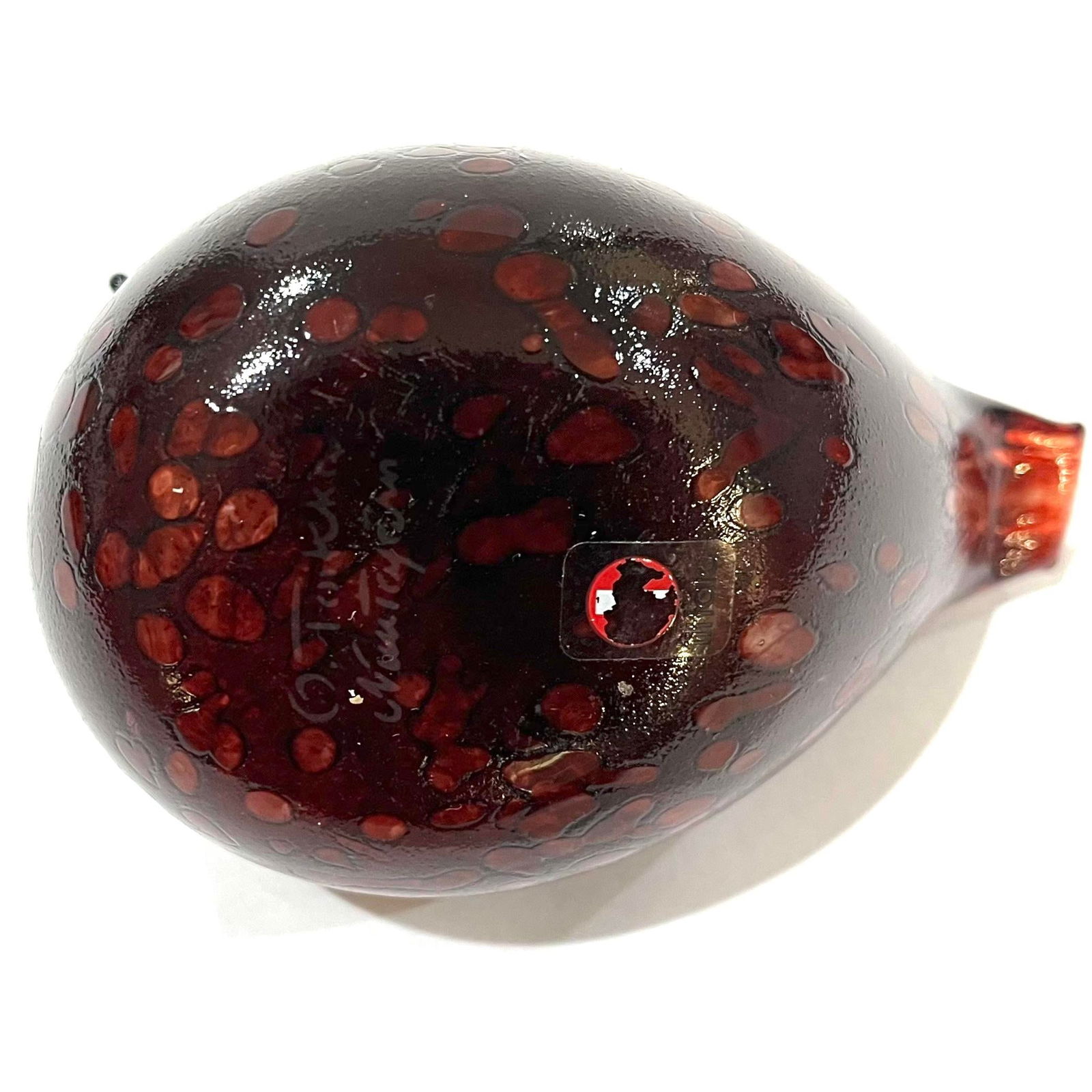 Iittala Blown Glass Rosy Finch Bird by Oiva Toikka Circa 2001-2007 - 12