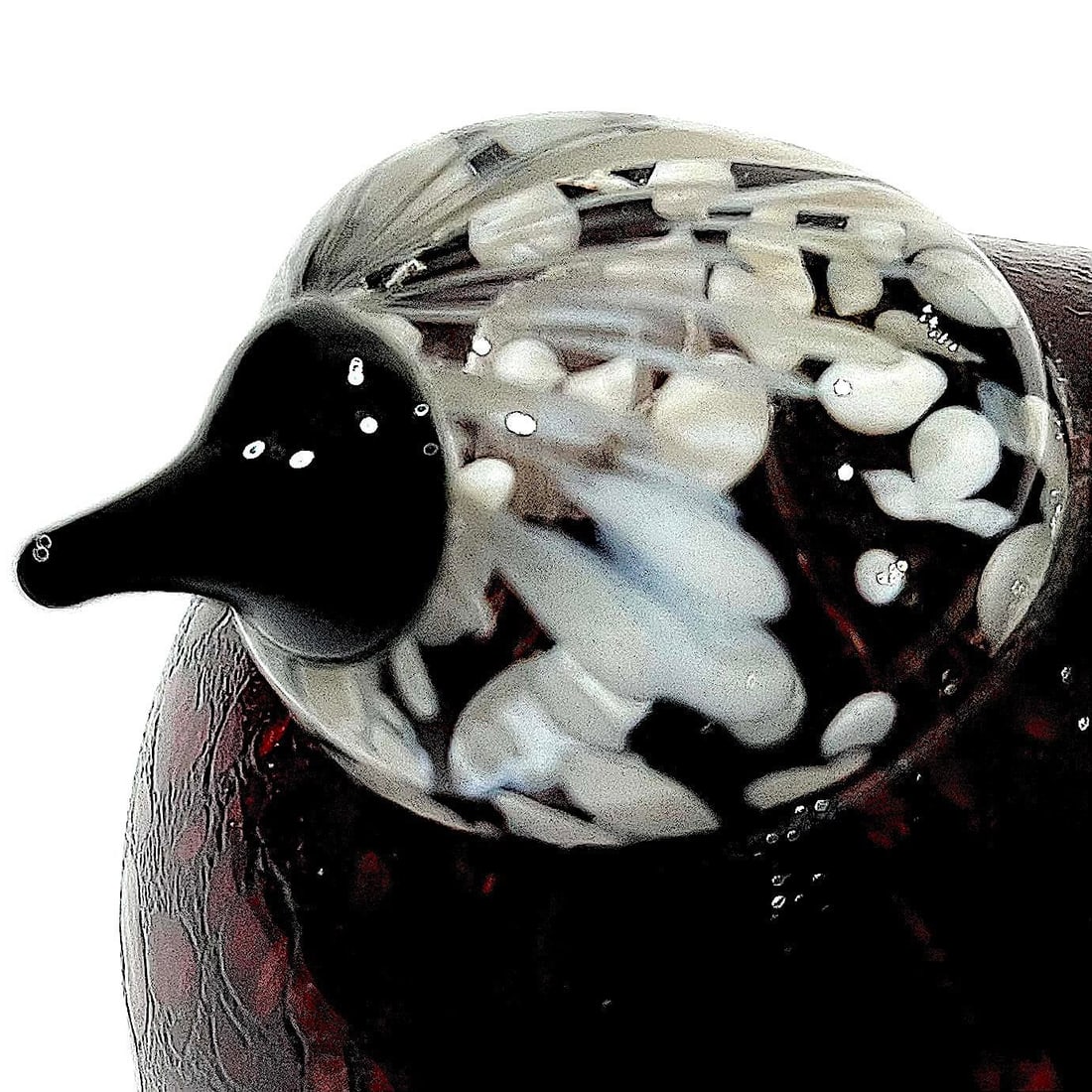 Iittala Blown Glass Rosy Finch Bird by Oiva Toikka Circa 2001-2007 - 2