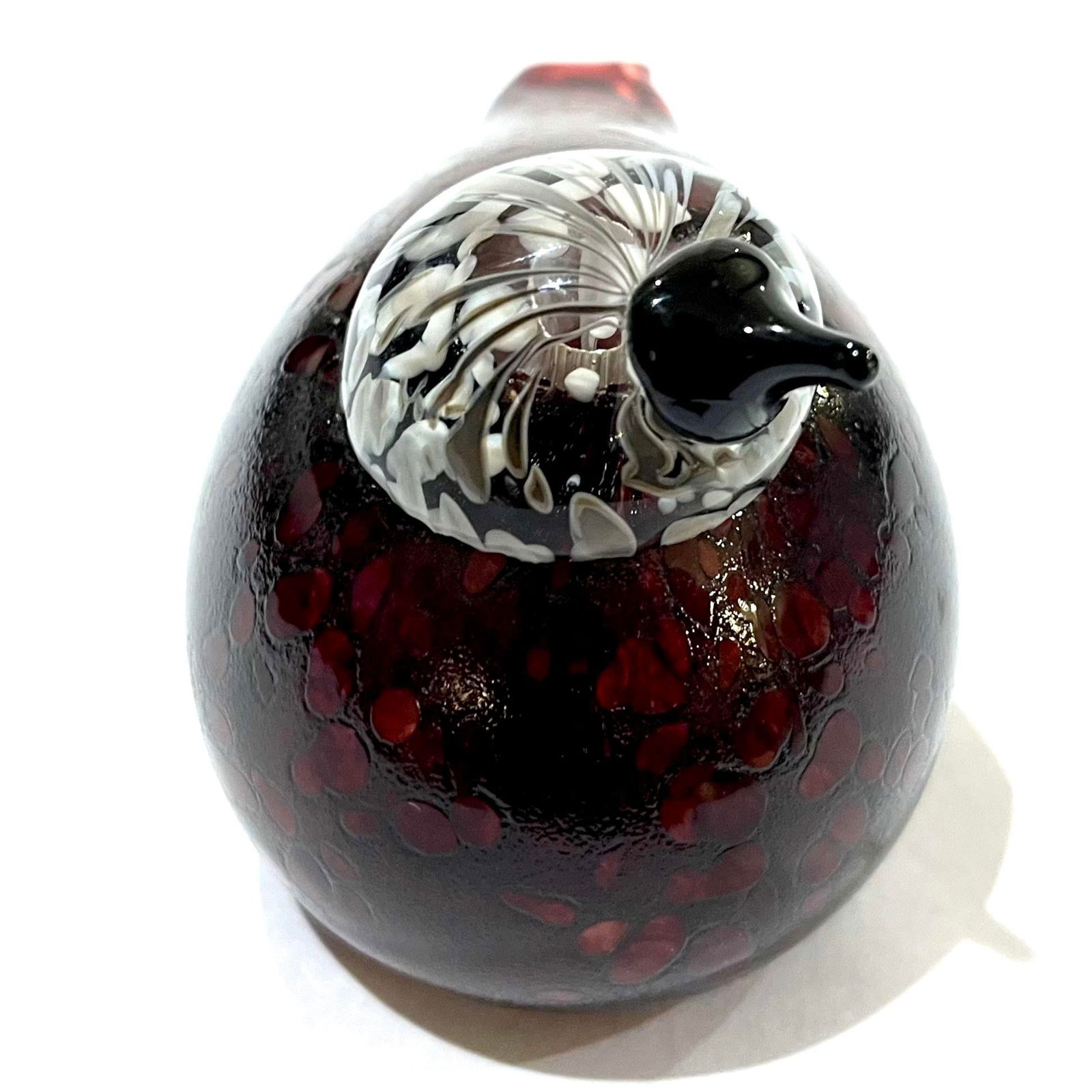 Iittala Blown Glass Rosy Finch Bird by Oiva Toikka Circa 2001-2007 - 3