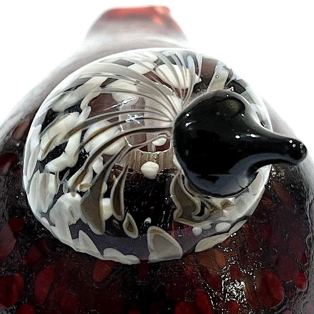 Iittala Blown Glass Rosy Finch Bird by Oiva Toikka Circa 2001-2007 - 4