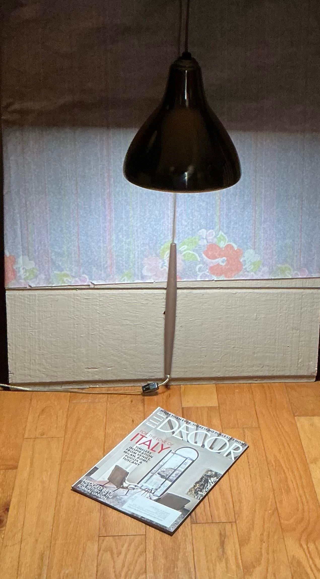 Telescopic Arm Wall Lamp With Brass Metal Shade Attributed to Gunnel Nyman, MCM 1950s - 7