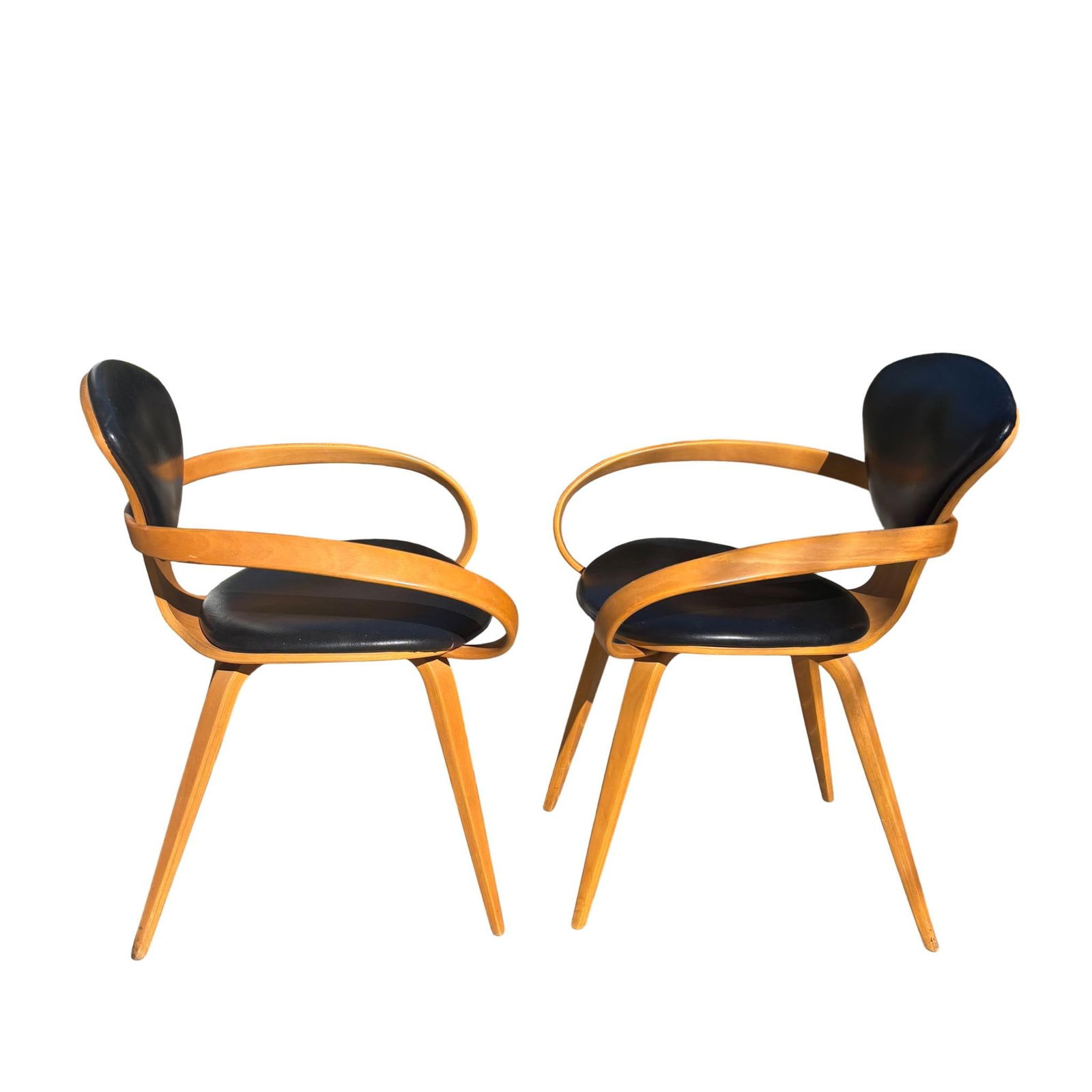 Norman Cherner for Plycraft Pretzle Arm Chairs - Pair - 8