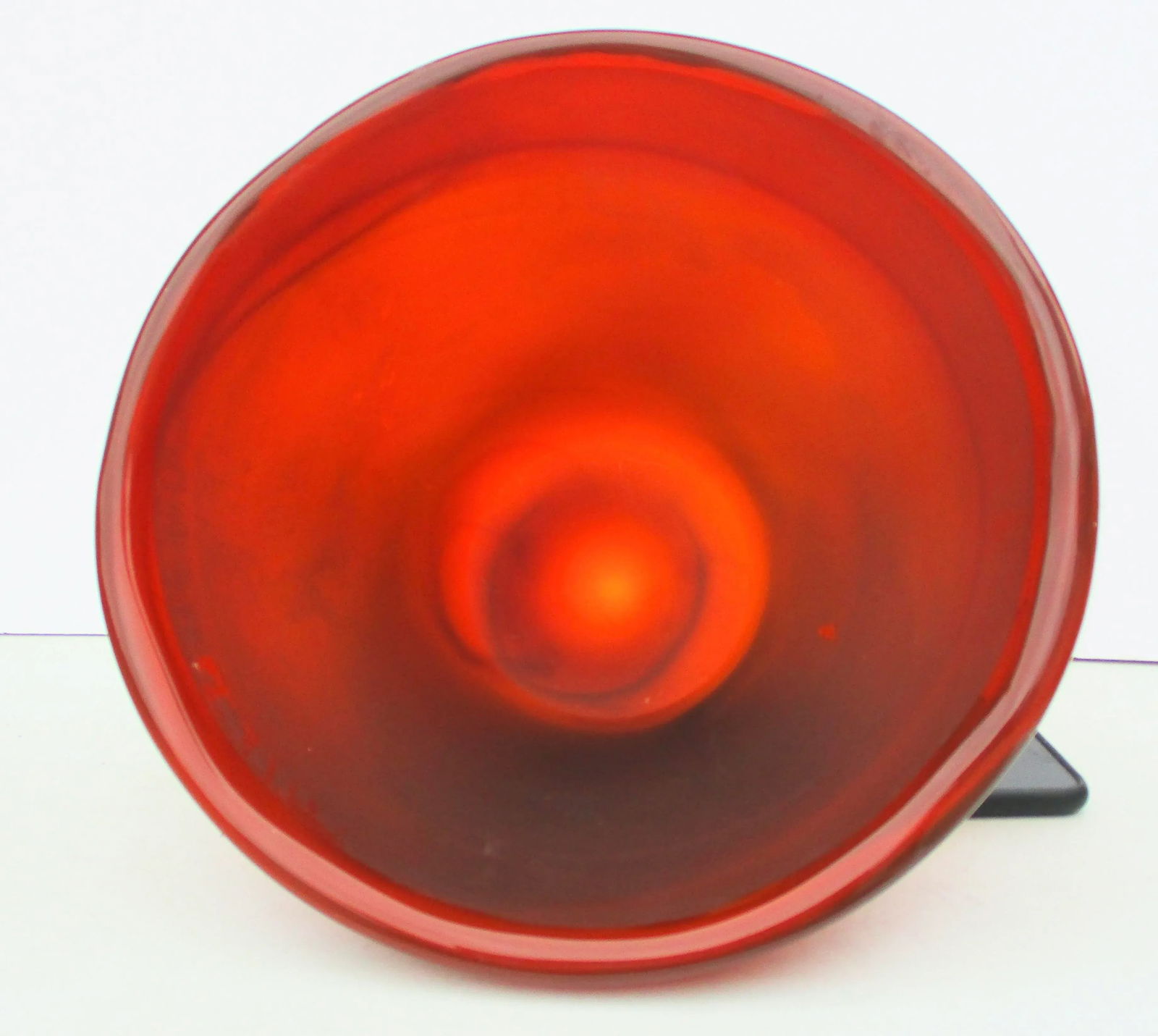Amber Glass Freeform Poured Bowl - 4