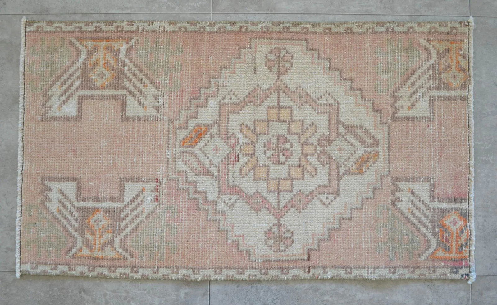 1970s Vintage Hand Knotted Small Rug - 5