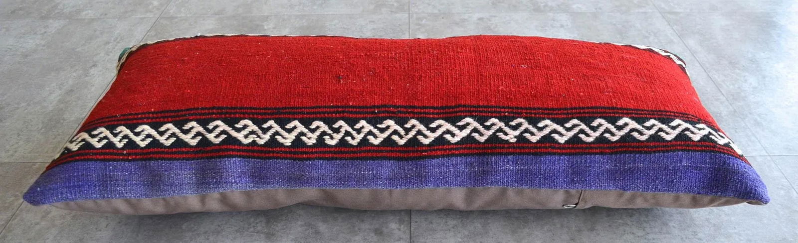 1970s Turkish Kilim Lumbar Pillow Cover - 3
