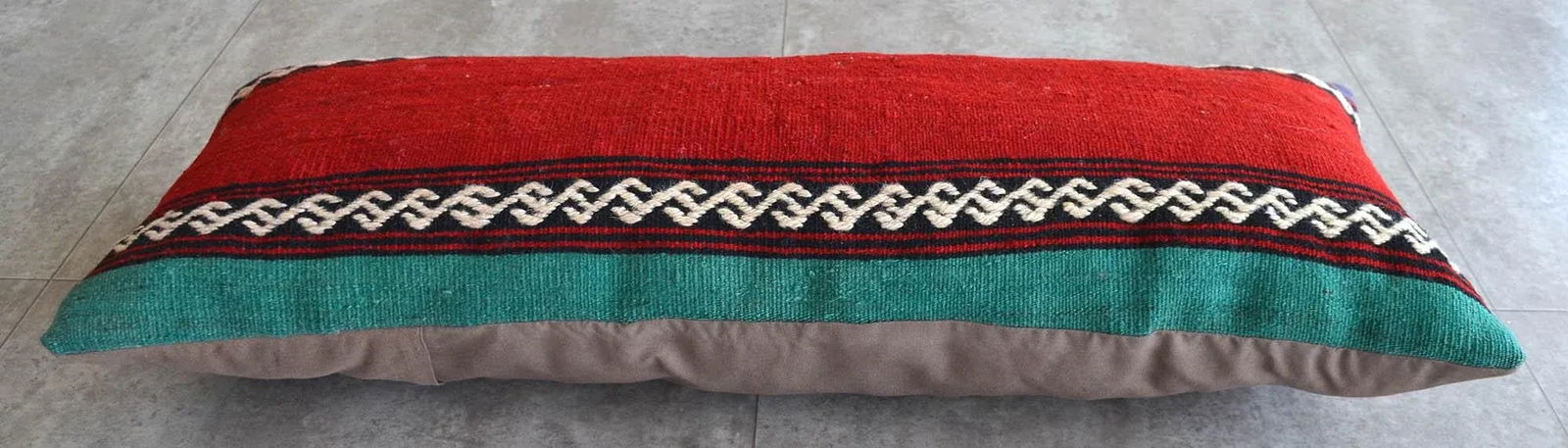 1970s Turkish Kilim Lumbar Pillow Cover - 4
