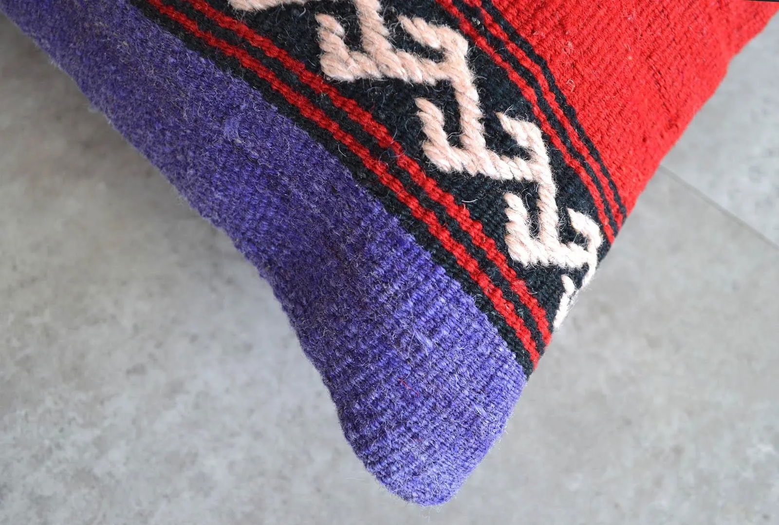 1970s Turkish Kilim Lumbar Pillow Cover - 6