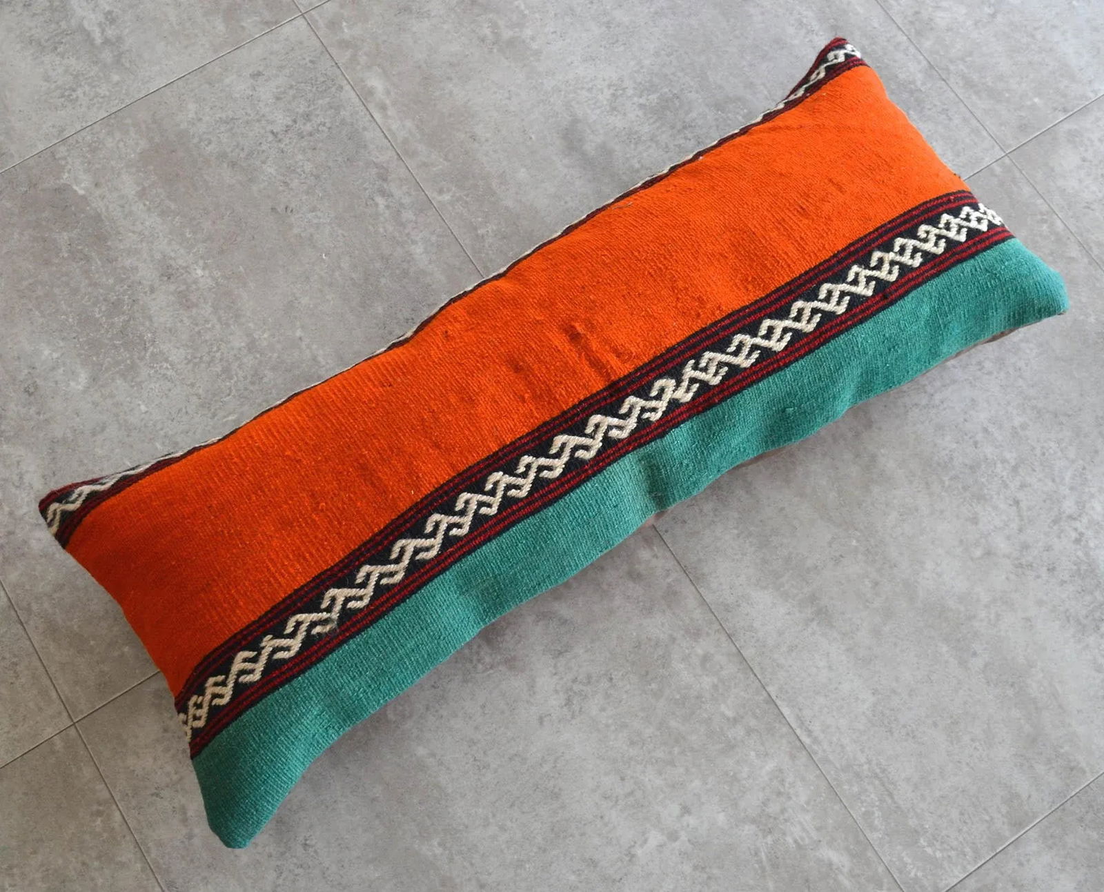 1970s Turkish Kilim Lumbar Pillow Cover - 2