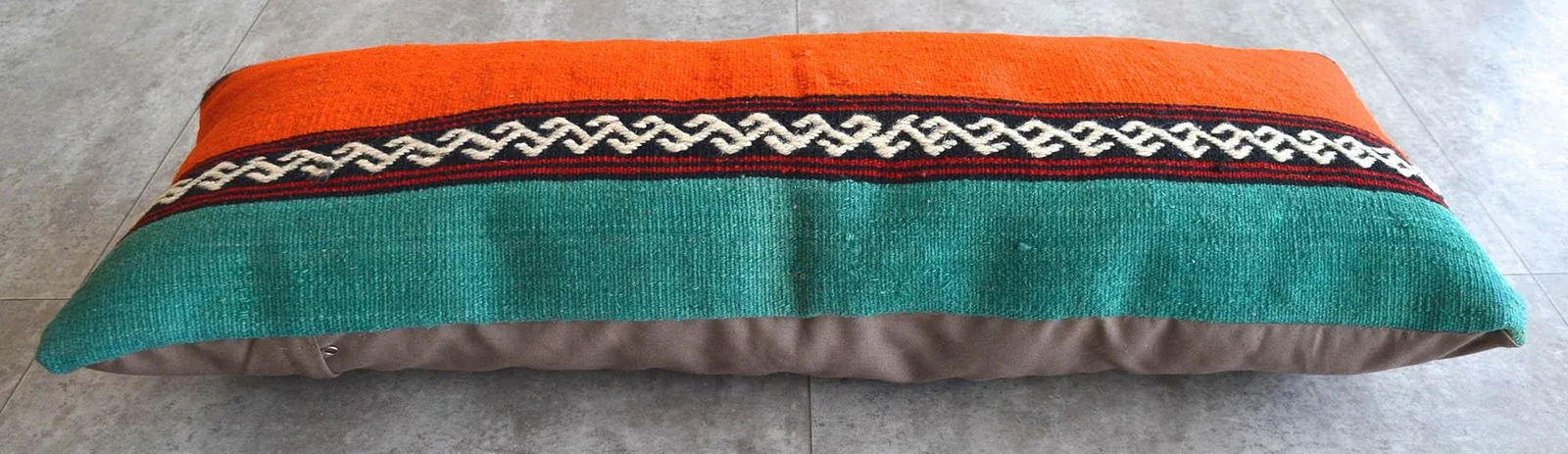 1970s Turkish Kilim Lumbar Pillow Cover - 3