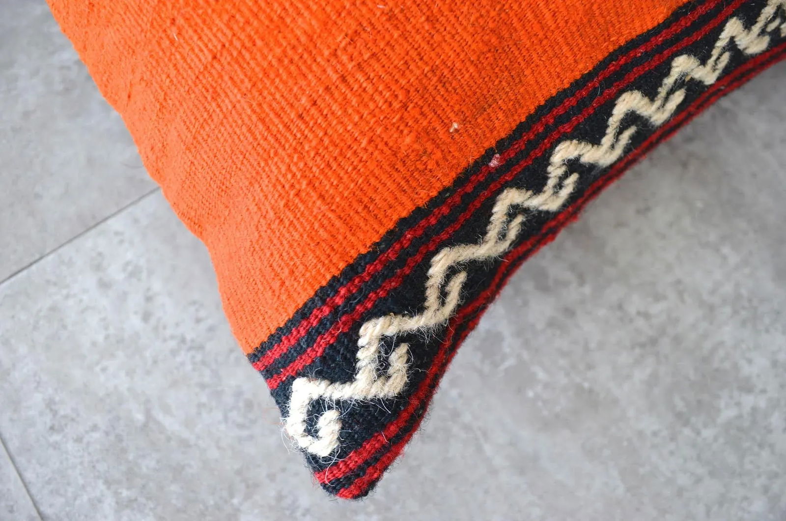 1970s Turkish Kilim Lumbar Pillow Cover - 5