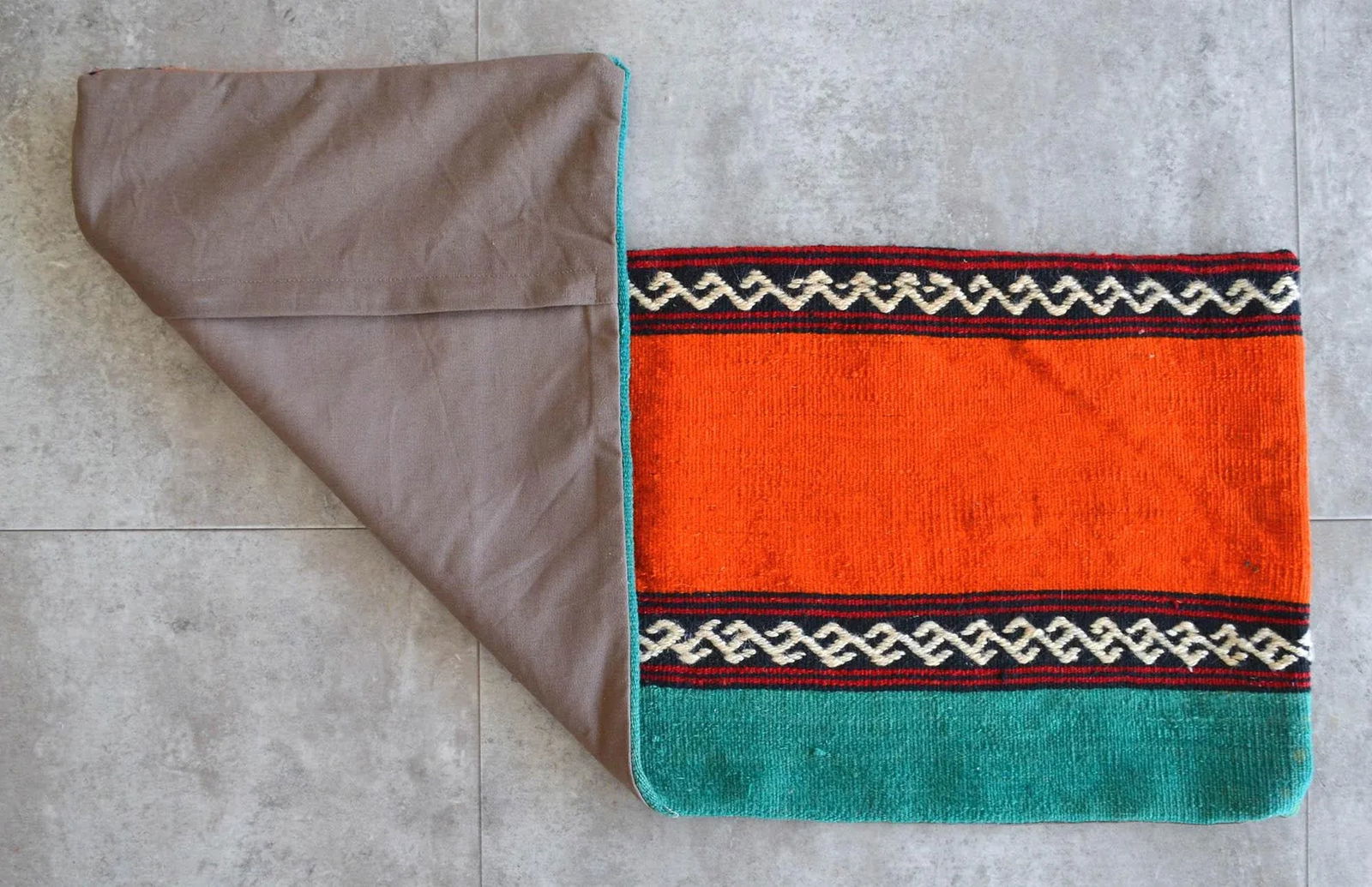 1970s Turkish Kilim Lumbar Pillow Cover - 6