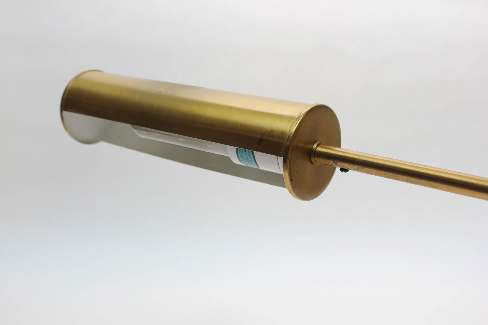 Walter Von Nessen Brass Swing Arm Table Lamp With Adjustable Cylindrical Shade - 8