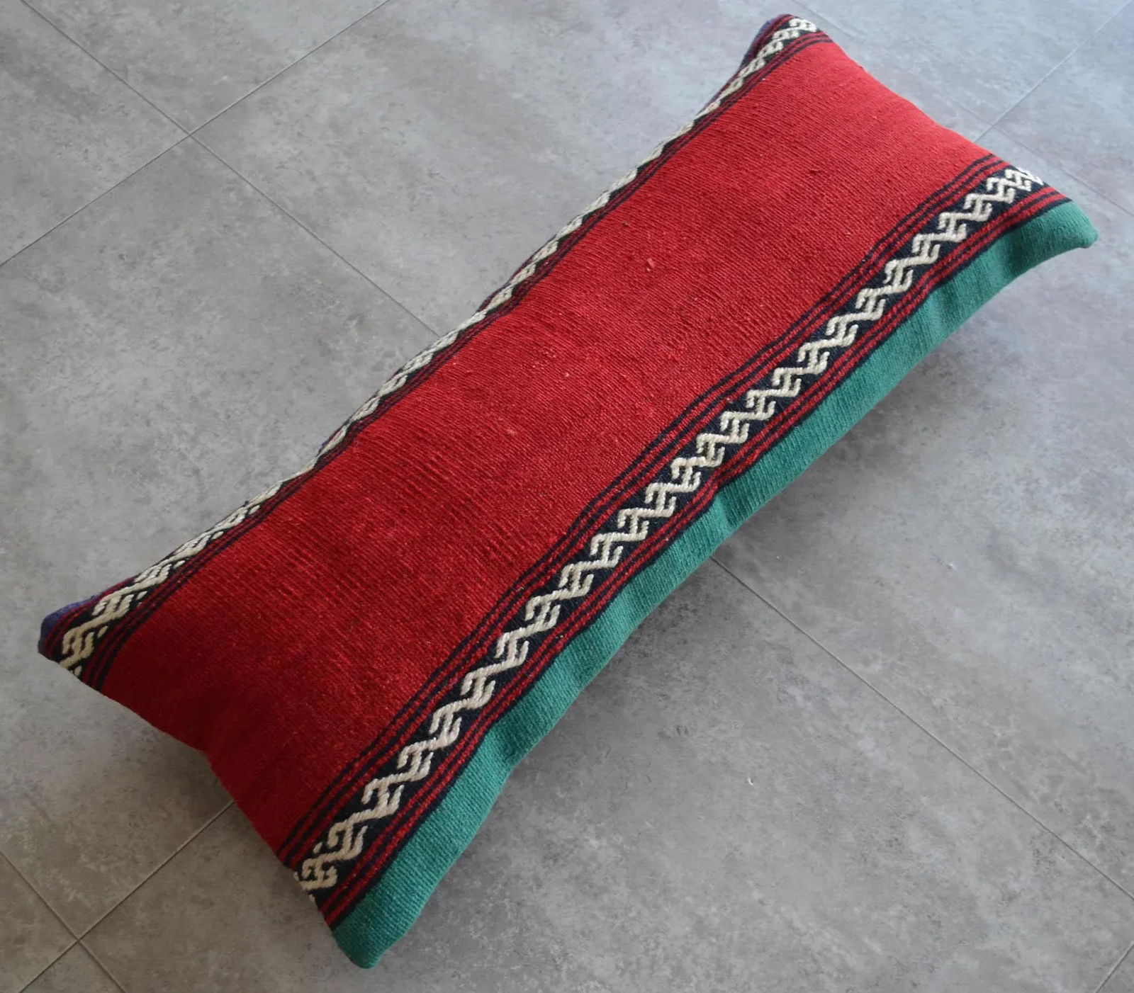 1970s Turkish Kilim Lumbar Pillow Cover - 2