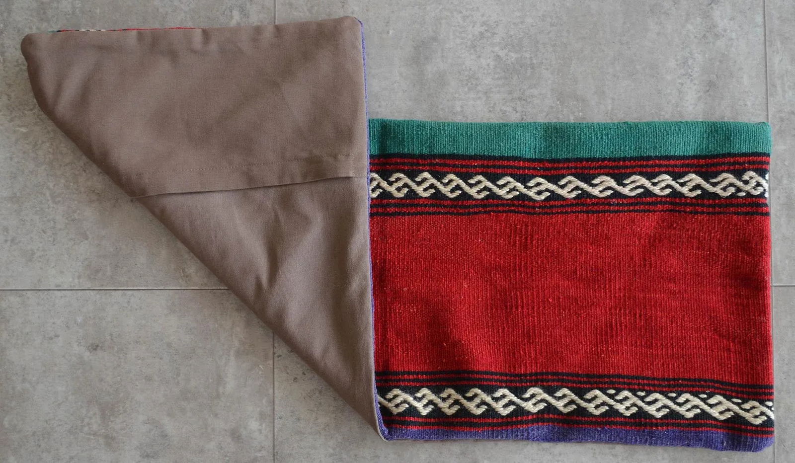 1970s Turkish Kilim Lumbar Pillow Cover - 6