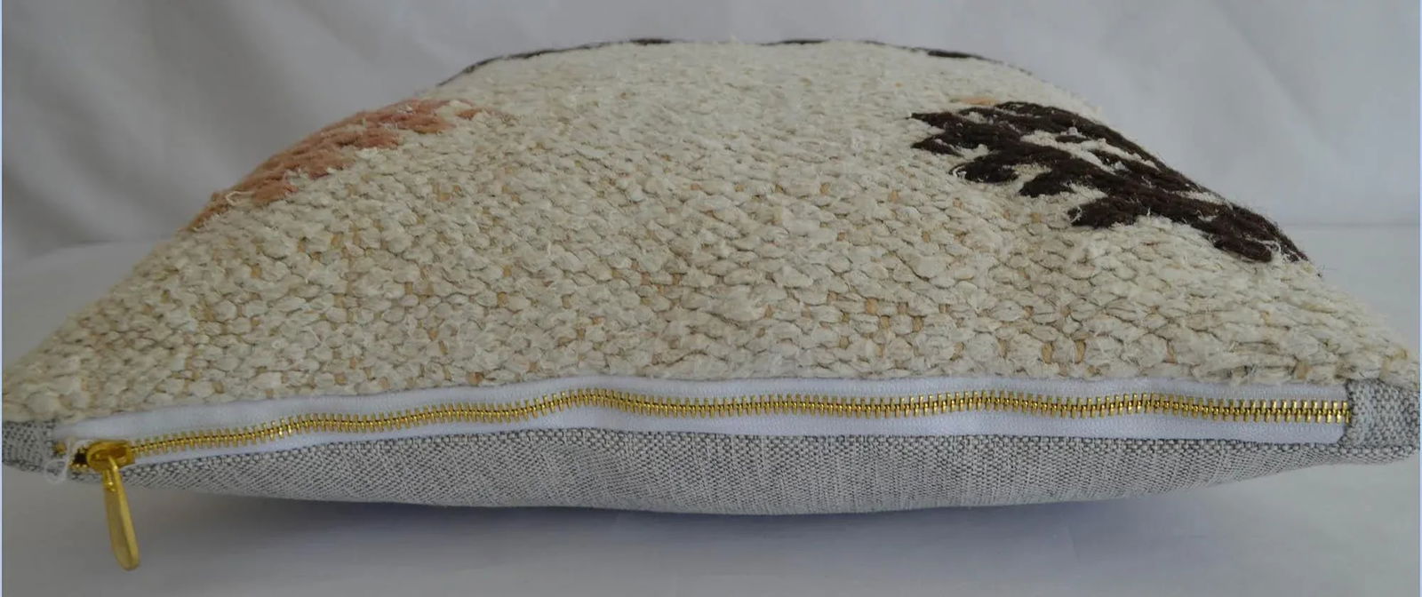 Primitive Pattern Turkish Kilim Rug Pillow Cover - 2